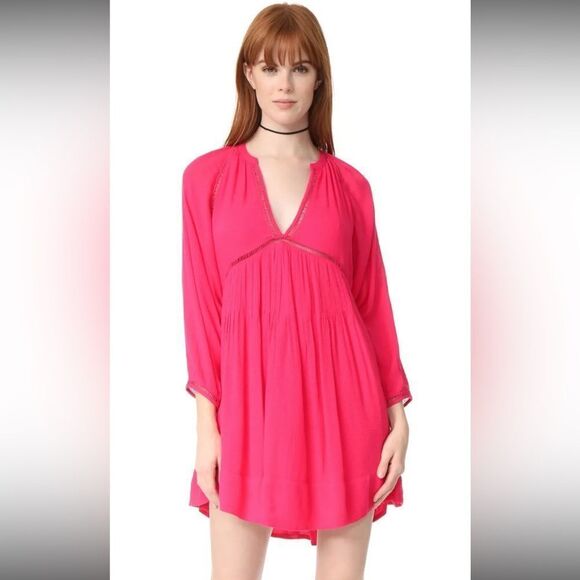 FREE PEOPLE FP Go Lightly V-Neck 3/4 Dolman SLEEVE
Swing Dress in hot pink - Picture 2 of 16